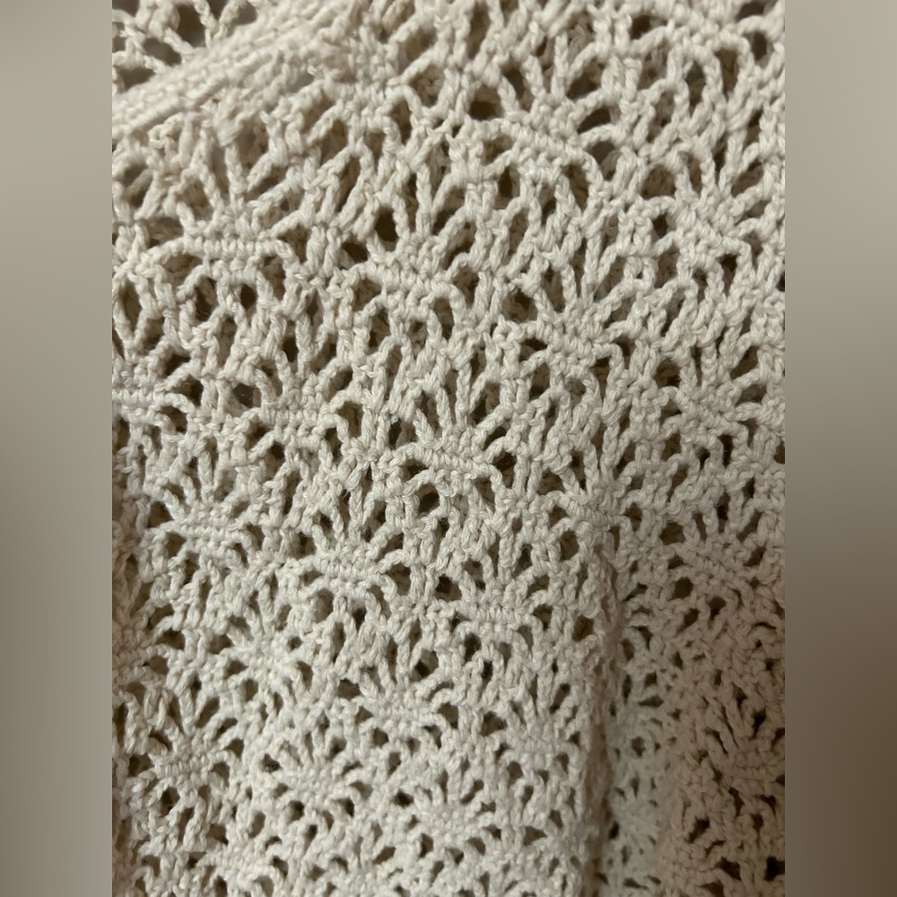 Vintage Northern Reflections Cream Open-Knit Cardigan - Picture 11 of 15